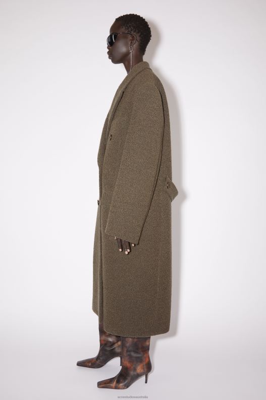 Double-breasted wool coat Taupe Grey Acne Studios R66LJ32 Apparel