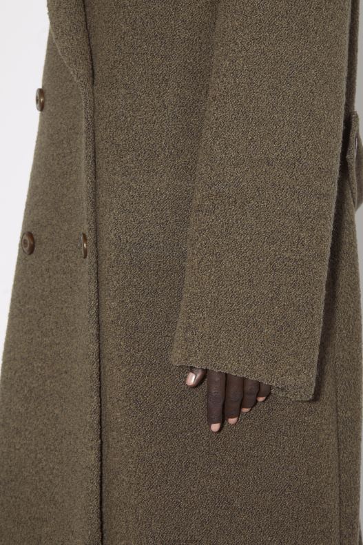 Double-breasted wool coat Taupe Grey Acne Studios R66LJ32 Apparel