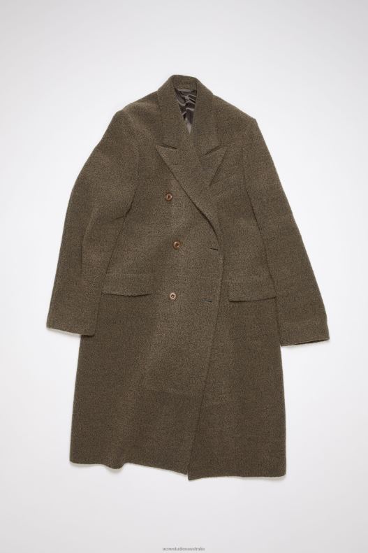 Double-breasted wool coat Taupe Grey Acne Studios R66LJ32 Apparel