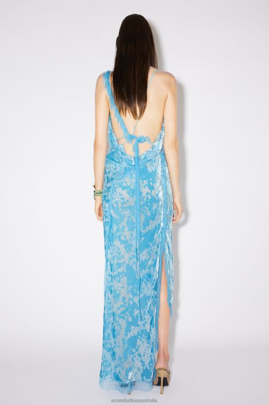 Draped strap dress Runway Show Neon Blue Acne Studios R66LJ275 Apparel