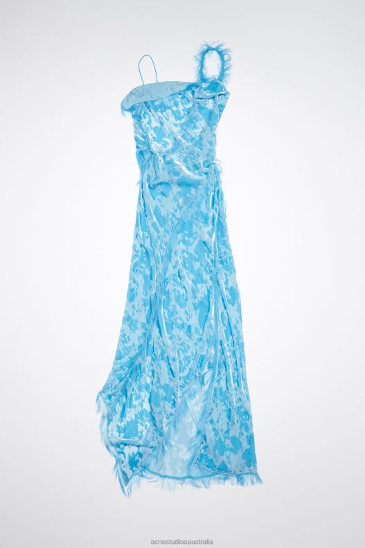 Draped strap dress Runway Show Neon Blue Acne Studios R66LJ275 Apparel