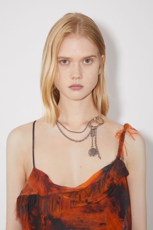 Draped strap dress Runway Show Rust Orange Acne Studios R66LJ279 Apparel