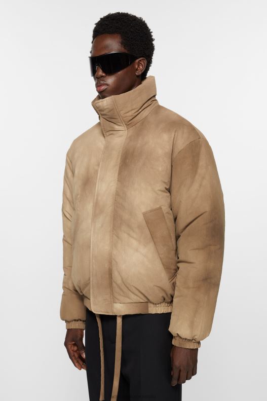 Dyed puffer jacket Camel Beige Acne Studios R66LJ1124 Apparel