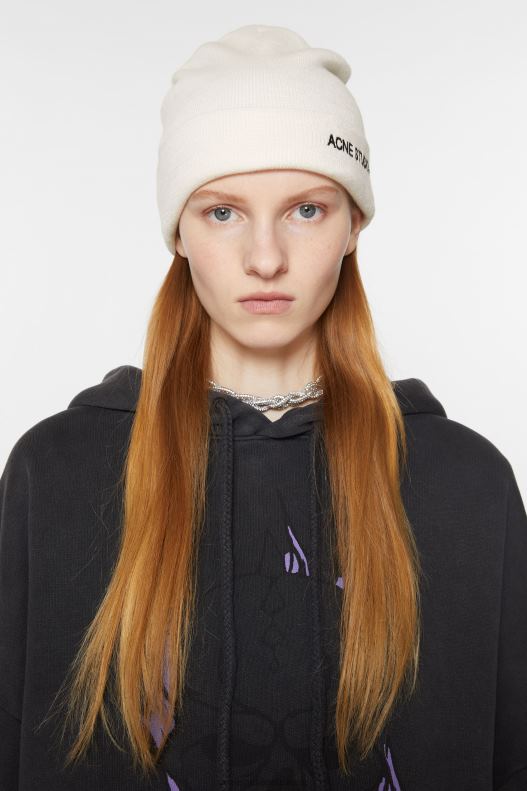 Embroidered logo beanie Off White Acne Studios R66LJ806 Accessories