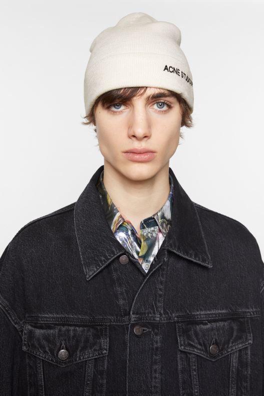 Embroidered logo beanie Off White Acne Studios R66LJ806 Accessories