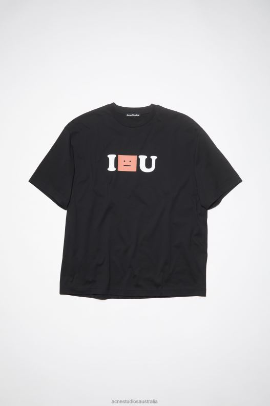 Face logo t-shirt - Relaxed fit Unisex Black Acne Studios R66LJ1134 Apparel