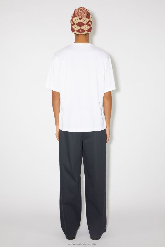 Face logo t-shirt - Relaxed fit Unisex Optic White Acne Studios R66LJ1129 Apparel