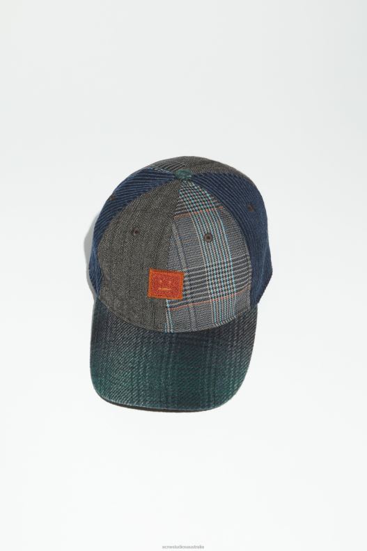 Face patch cap Blue/Green Acne Studios R66LJ533 Accessories