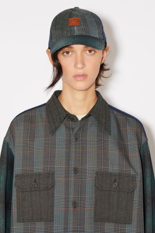 Face patch cap Blue/Green Acne Studios R66LJ533 Accessories