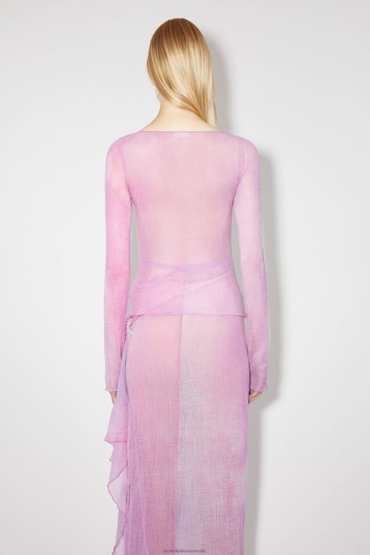 Fine knit top Runway Show Orchid Purple Acne Studios R66LJ211 Apparel