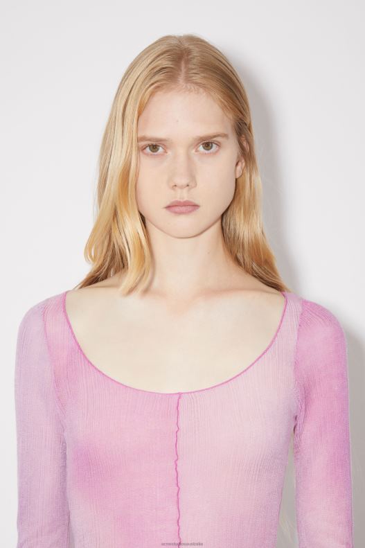 Fine knit top Runway Show Orchid Purple Acne Studios R66LJ211 Apparel