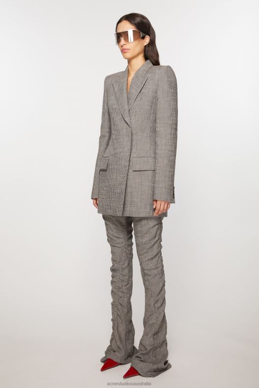 Fitted suit jacket Grey Melange Acne Studios R66LJ123 Apparel