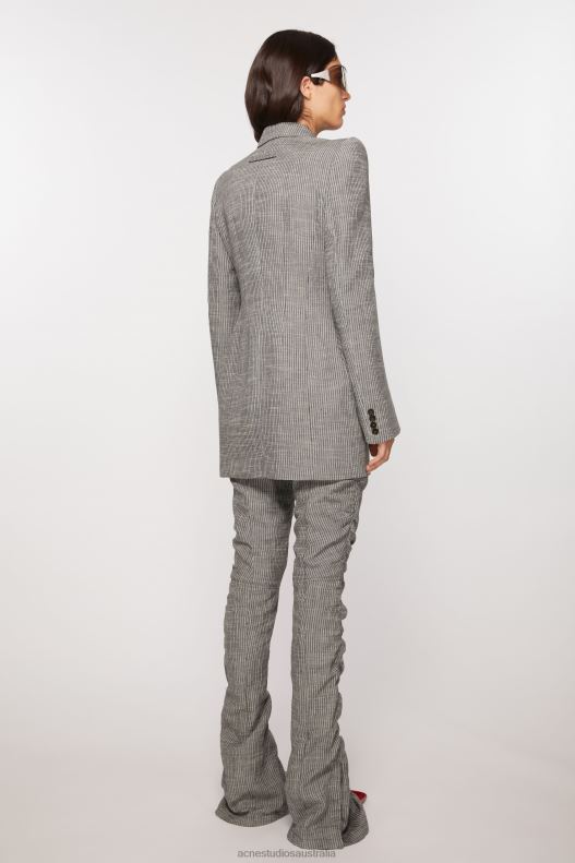 Fitted suit jacket Grey Melange Acne Studios R66LJ123 Apparel