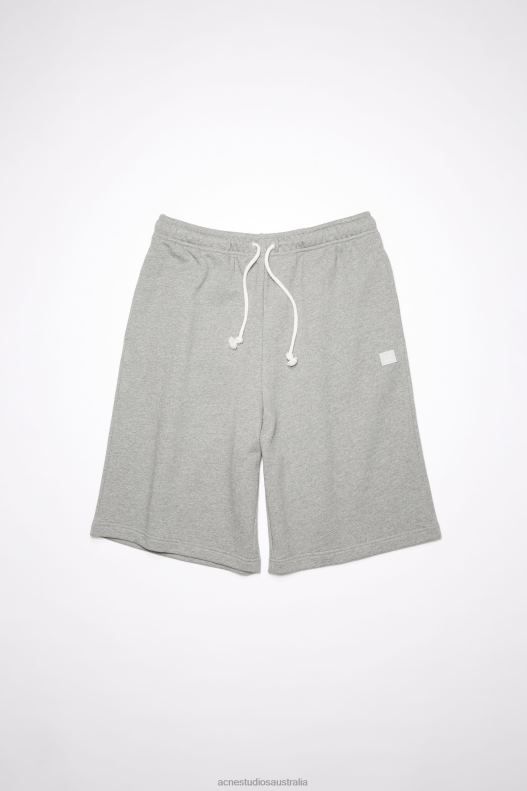 Fleece sweat shorts Light Grey Melange Acne Studios R66LJ1195 Apparel