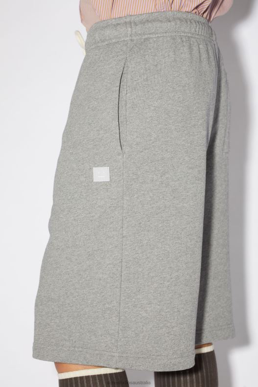 Fleece sweat shorts Light Grey Melange Acne Studios R66LJ1195 Apparel