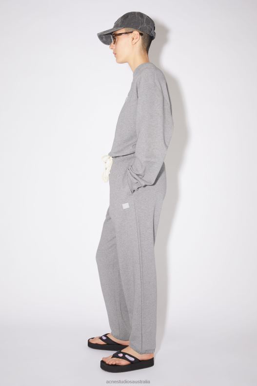 Fleece sweatpants Unisex Light Grey Melange Acne Studios R66LJ421 Apparel