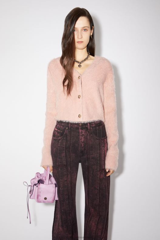 Fluffy knit cardigan Dusty Pink Acne Studios R66LJ103 Apparel