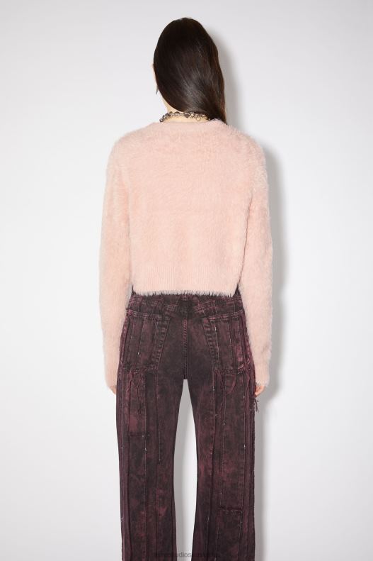 Fluffy knit cardigan Dusty Pink Acne Studios R66LJ103 Apparel