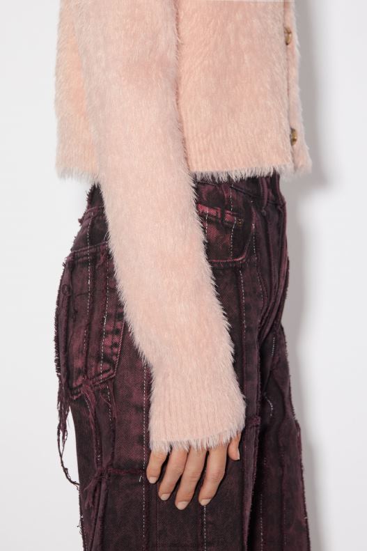 Fluffy knit cardigan Dusty Pink Acne Studios R66LJ103 Apparel