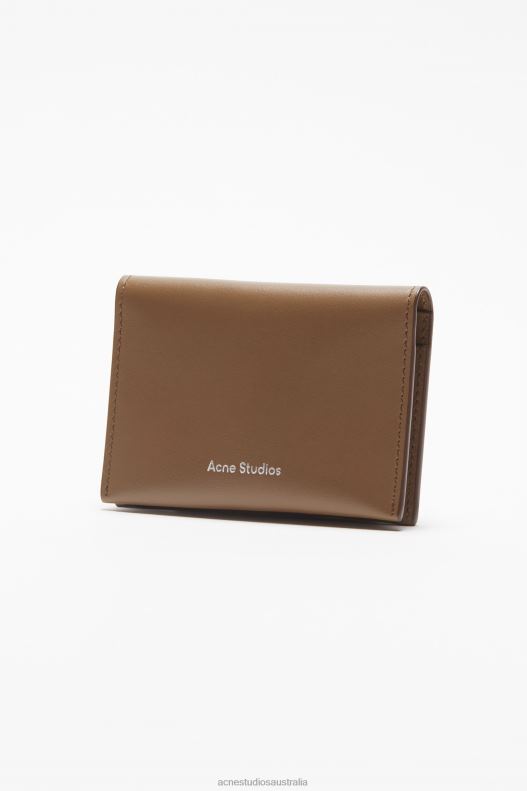 Folded card holder Camel Brown Acne Studios R66LJ721 Accessories