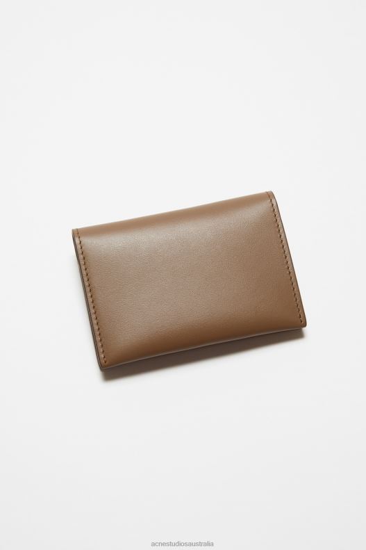 Folded card holder Camel Brown Acne Studios R66LJ721 Accessories