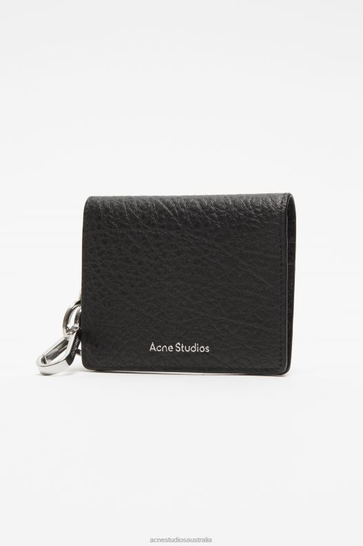 Folded leather wallet Black Acne Studios R66LJ457 Accessories