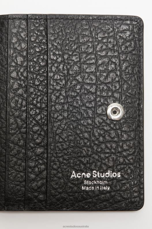 Folded leather wallet Black Acne Studios R66LJ457 Accessories