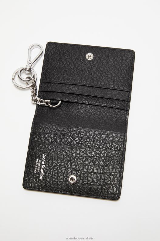 Folded leather wallet Black Acne Studios R66LJ457 Accessories