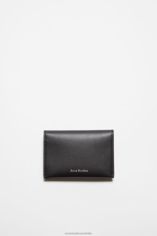 Folded leather wallet Black Acne Studios R66LJ525 Accessories