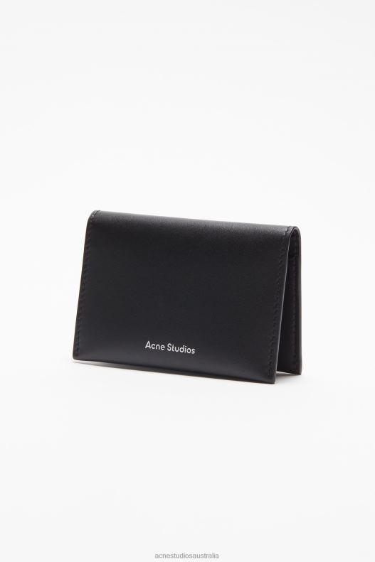 Folded leather wallet Black Acne Studios R66LJ525 Accessories