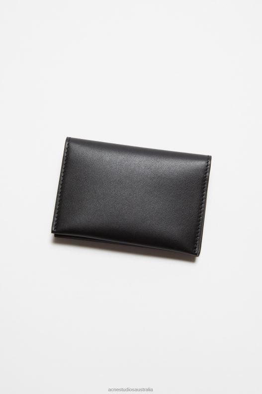 Folded leather wallet Black Acne Studios R66LJ525 Accessories