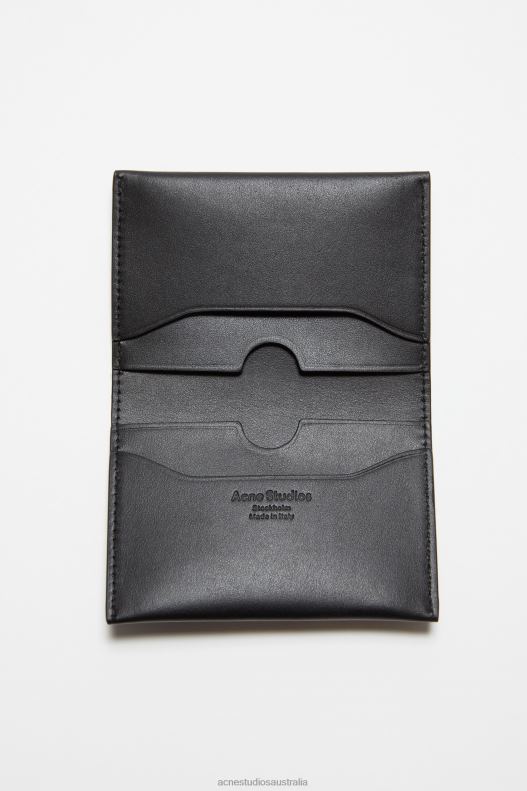 Folded leather wallet Black Acne Studios R66LJ525 Accessories