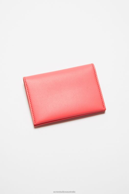 Folded leather wallet Electric Pink Acne Studios R66LJ803 Accessories