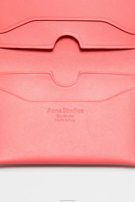 Folded leather wallet Electric Pink Acne Studios R66LJ803 Accessories