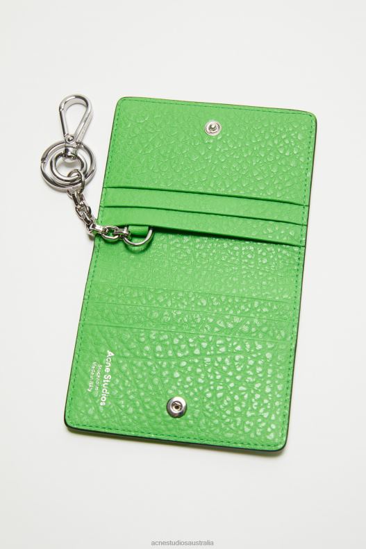 Folded leather wallet Green Acne Studios R66LJ570 Accessories