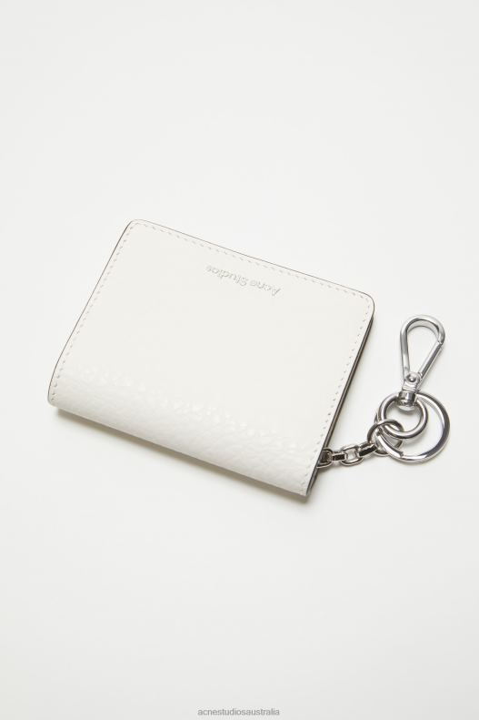 Folded leather wallet White Acne Studios R66LJ822 Accessories