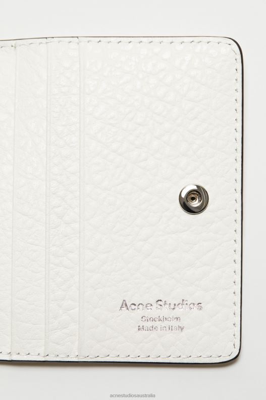 Folded leather wallet White Acne Studios R66LJ822 Accessories