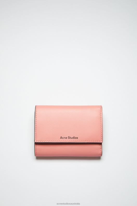 Folded wallet Salmon Pink Acne Studios R66LJ863 Accessories