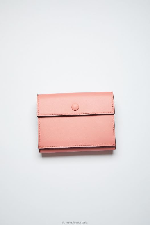 Folded wallet Salmon Pink Acne Studios R66LJ863 Accessories