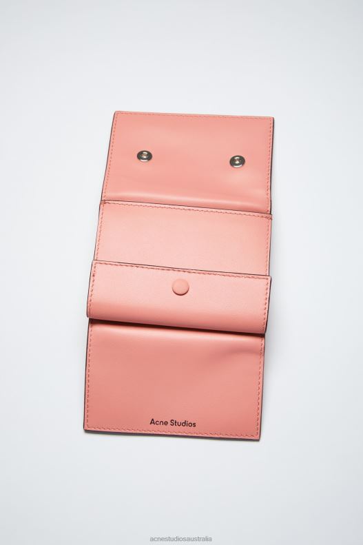 Folded wallet Salmon Pink Acne Studios R66LJ863 Accessories