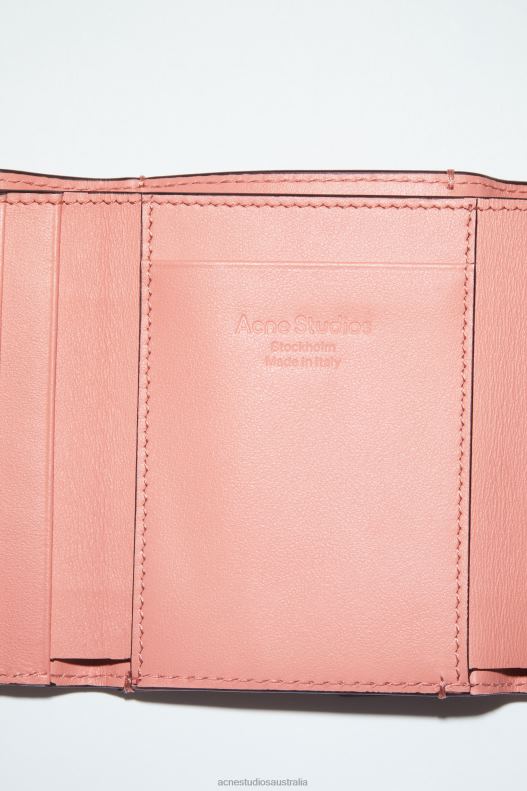 Folded wallet Salmon Pink Acne Studios R66LJ863 Accessories