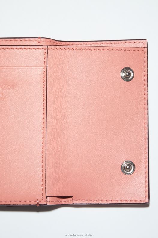 Folded wallet Salmon Pink Acne Studios R66LJ863 Accessories