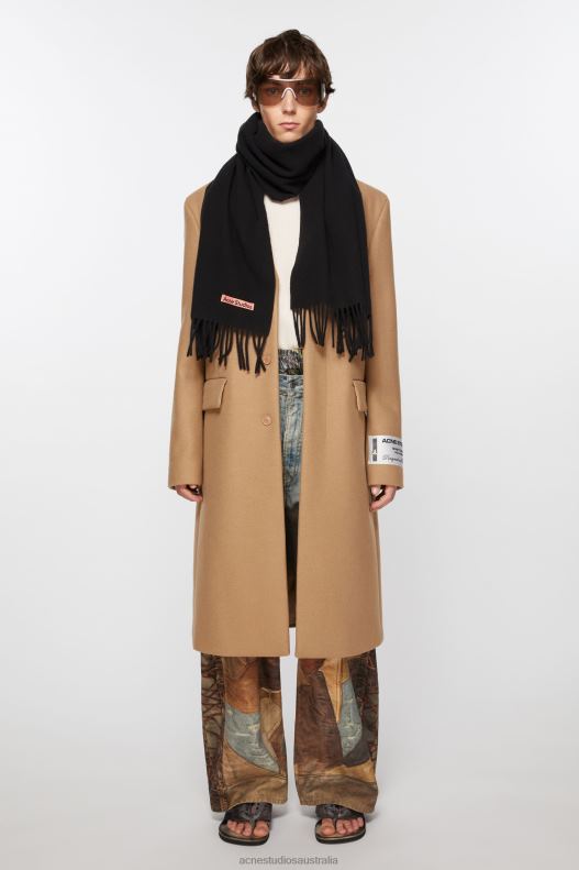 Fringe wool scarf - Narrow Black Acne Studios R66LJ508 Accessories