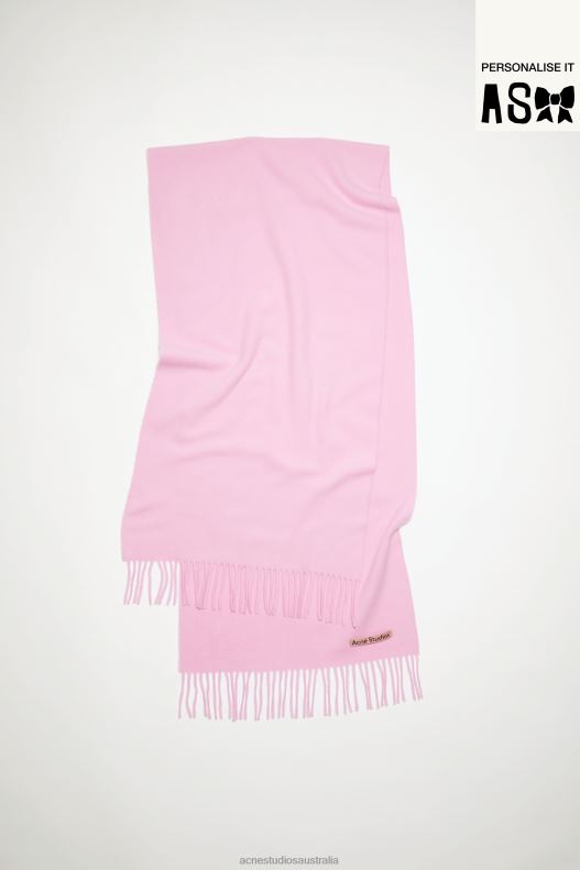 Fringe wool scarf - Narrow Bubble Pink Acne Studios R66LJ798 Accessories