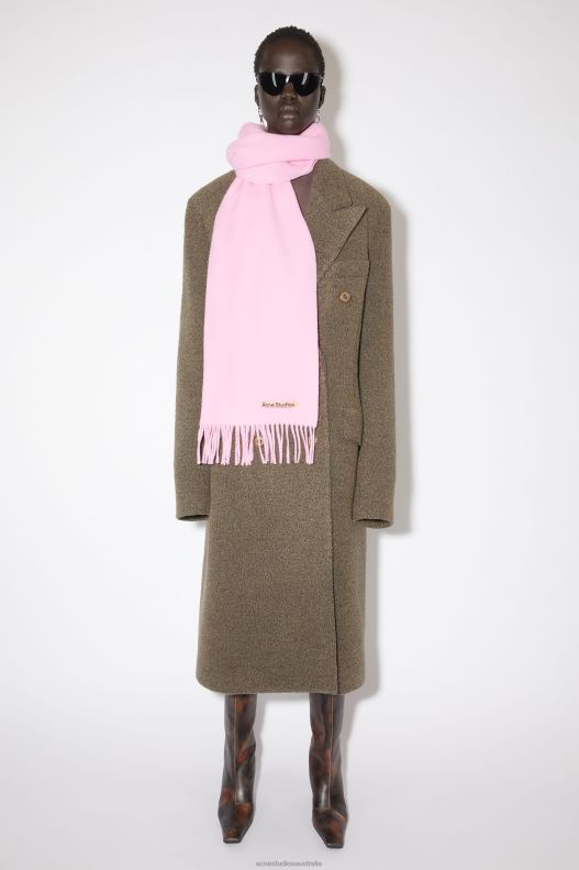 Fringe wool scarf - Narrow Bubble Pink Acne Studios R66LJ798 Accessories