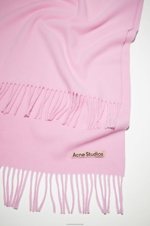 Fringe wool scarf - Narrow Bubble Pink Acne Studios R66LJ798 Accessories