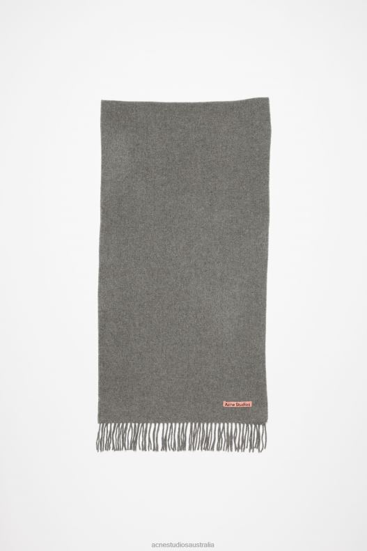 Fringe wool scarf - Narrow Grey Melange Acne Studios R66LJ610 Accessories