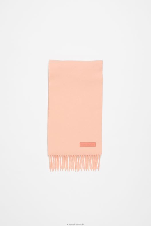 Fringe wool scarf - Narrow Peach Pink Acne Studios R66LJ869 Accessories