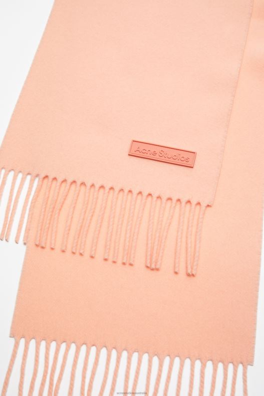 Fringe wool scarf - Narrow Peach Pink Acne Studios R66LJ869 Accessories