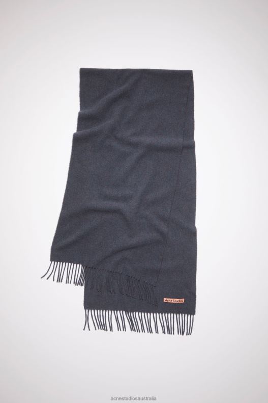 Fringe wool scarf - Narrow Purple Melange Acne Studios R66LJ589 Accessories